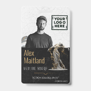 Modern Elegant ID Card Logo Quote Badge