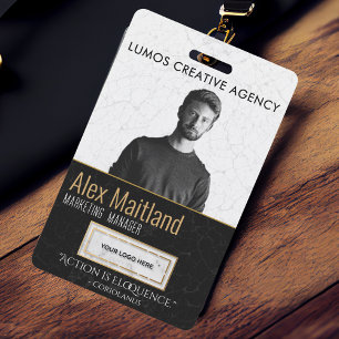 Modern Elegant ID Card Logo Quote Badge