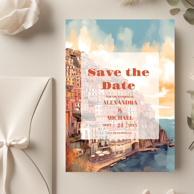 Modern Elegant Italy Destination Wedding Save The Date (Creator Uploaded)
