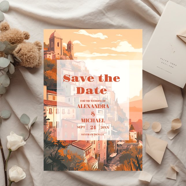 Modern Elegant Italy Destination Wedding Save The Date (Creator Uploaded)