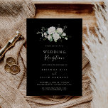 Modern Elegant Ivory Floral Wedding Reception Invitation<br><div class="desc">This modern elegant ivory floral wedding reception invitation is perfect for a modern post elopement party. The design features ivory white watercolor rose flowers with green eucalyptus leaves neatly arranged in eye-catching bouquets. RSVP cards are sold separately, or you can the RSVP details to the back or bottom of the...</div>