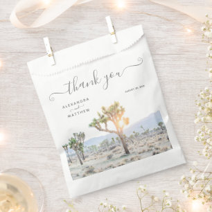 Modern Elegant Joshua Tree Boho Wedding Favour Bags