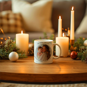 Modern Elegant Joyfully Photo Merry Christmas  Coffee Mug