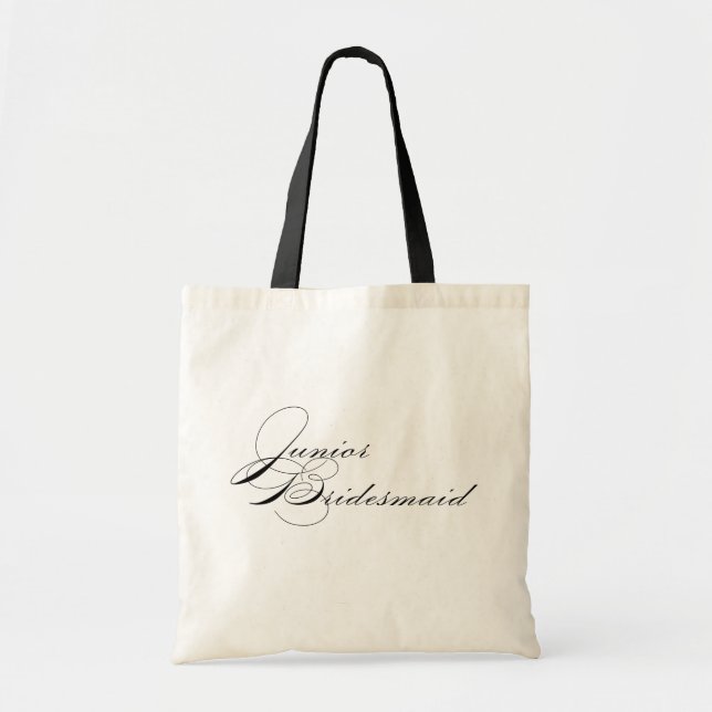 Modern Elegant Junior Bridesmaid Tote Bag (Front)