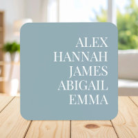 Modern Elegant Kids Names Personalised Family