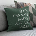 Modern Elegant Kids Names Personalised Family Cushion<br><div class="desc">Modern Elegant Kids Names Personalised Family Throw Pillow.</div>