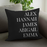 Modern Elegant Kids Names Personalised Family Cushion<br><div class="desc">Modern Elegant Kids Names Personalised Family Throw Pillow.</div>