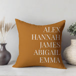 Modern Elegant Kids Names Personalised Family Cushion<br><div class="desc">Modern Elegant Kids Names Personalised Family Throw Pillow.</div>