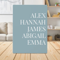 Modern Elegant Kids Names Personalised Family