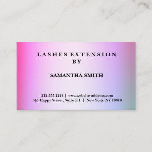 Modern Elegant Lashes Extension Professional Business Card