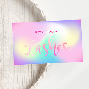 Modern Elegant Lashes ,Holographic Business Card