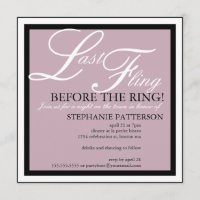Modern & Elegant Last Fling Bachelorette Party
