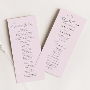 Modern Elegant Lavender Wedding Program