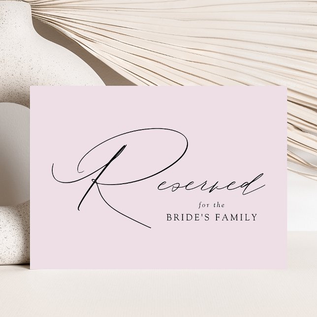 Modern Elegant Lavender Wedding Reserved Sign (Creator Uploaded)