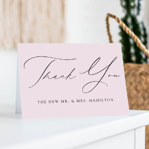 Modern Elegant Lavender Wedding Thank You Card