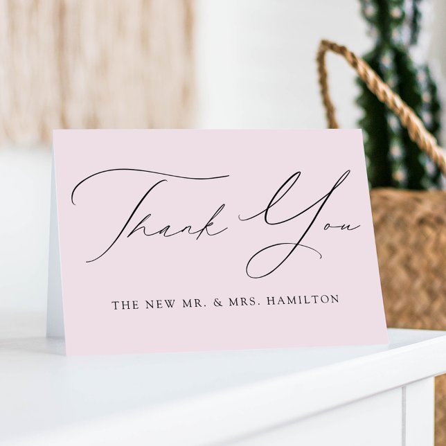 Modern Elegant Lavender Wedding Thank You Card (Creator Uploaded)