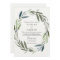 Modern Elegant Leaf Wreath Wedding Invitation