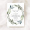 Modern Elegant Leaf Wreath Wedding Invitation