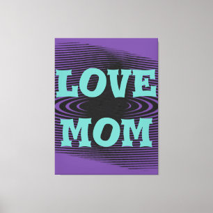 Modern elegant light green,black, purple design   canvas print