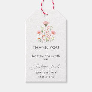 Modern Elegant Little Wildflowers Baby Shower Gift Tags