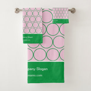 Modern Elegant Logo Brand Name Bath Towel Set