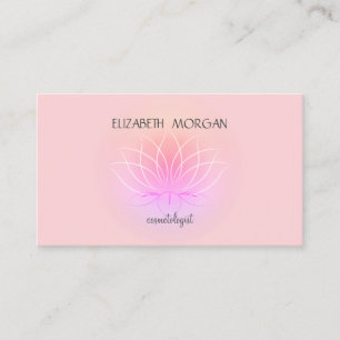 Modern Elegant Lotus Flower Business Card