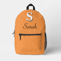 Modern Elegant Lucky Orange Monogram