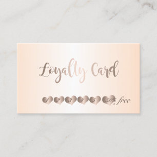 Modern Elegant, Luminous, Hearts Loyalty Card