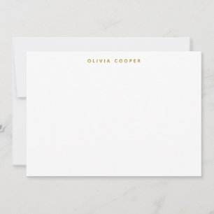 Modern Elegant Luxury Gold Personal Stationery Not Card