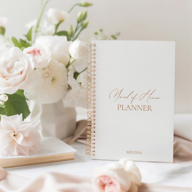 Modern Elegant Maid of Honour Wedding Planner (Modern Elegant Maid of Honor Wedding Planner)