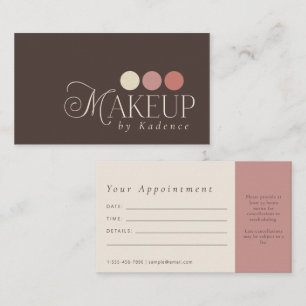 Modern Elegant Makeup Artist Appointment Card