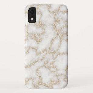 Modern elegant marble faux gold glitter Case-Mate iPhone case