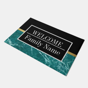 Modern Elegant Marble Welcome Doormat