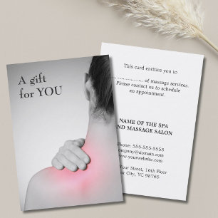 Modern Elegant Massage Therapist Gift Certificate