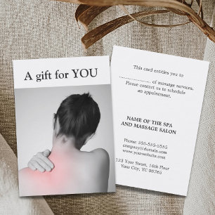 Modern Elegant Massage Therapist Gift Certificate