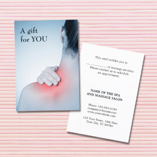 Modern Elegant Massage Therapist Gift Certificate
