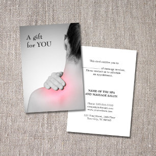 Modern Elegant Massage Therapist Gift Certificate