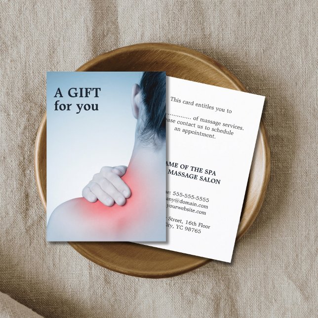 Modern Elegant Massage Therapist Gift Certificate (Creator Uploaded)