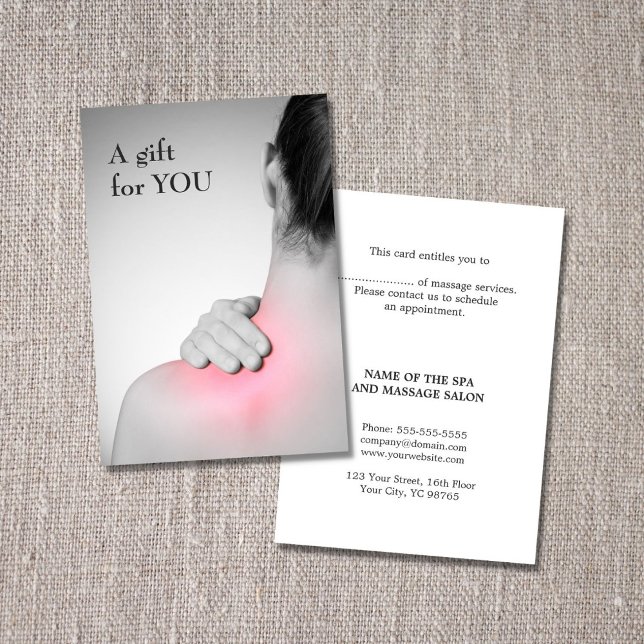 Modern Elegant Massage Therapist Gift Certificate (Creator Uploaded)