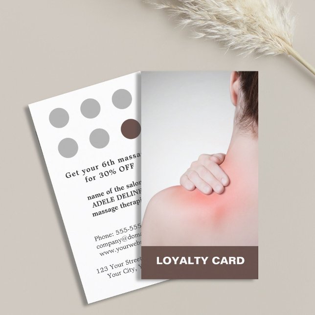 Modern Elegant Massage Therapist Loyalty Card (Creator Uploaded)