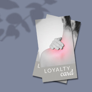 Modern Elegant Massage Therapist Photo Loyalty Card