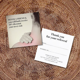 Modern Elegant Massage Therapist Referral Card