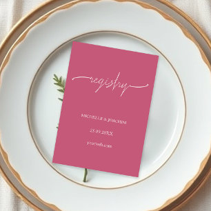 Modern Elegant Mauve Pink Enclosure Card