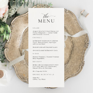 Modern Elegant Menu Card