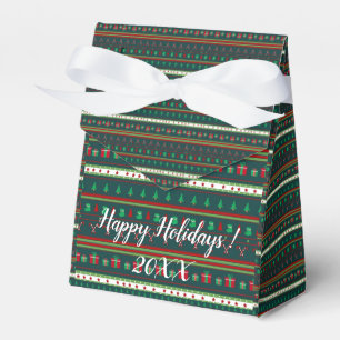 Modern Elegant Merry Christmas Holidays Favour Box
