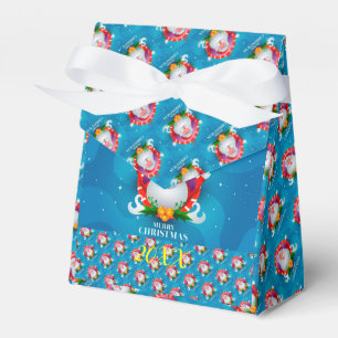 Modern Elegant Merry Christmas Holidays Favour Box