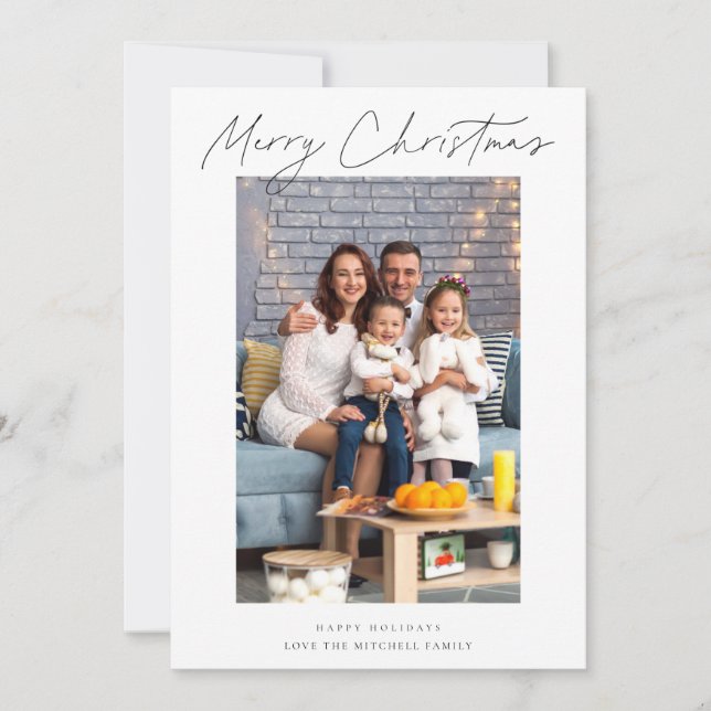 Modern & Elegant Merry Christmas Photo (Front)