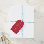 modern elegant merry christmas script red gift tags<br><div class="desc">Modern minimal stylish Merry Christmas gift tag. classic red colour can be changed.</div>