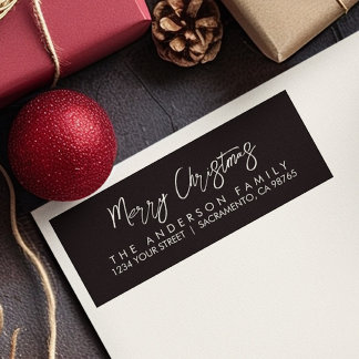 Modern Elegant Merry Christmas Tree and Reindeer