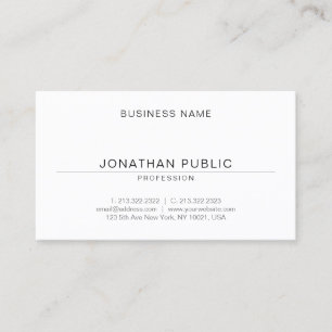 Modern Elegant Minimal Design Trendy Template Business Card